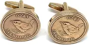 [OCC Old Coin Cufflinks] Premium 1943 Farthing cufflinks for a 79th Birthday cufflinks RG, Small, Rose Gold Plated, Other Clasp Type