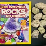 2lb 14oz of Geodes & New Nat Geo Kids Everything Rocks & Minerals Gift