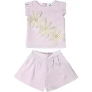 Mia Belle Girls Girls Blush Pink Daisy Top and Short Set at Nordstrom, Size 10