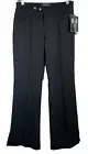 ️Womens RAMPAGE Black Flare Dress Pants Slacks Stretch Flat Front Size 7 NEW