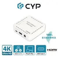 在飛比找PChome24h購物優惠-CYP 西柏_4K60 3×1 多格式 轉 HDMI 切換器