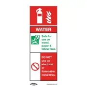 Sealey Safe Conditions Safety Sign - Water Fire Extinguisher - Rigid Plastic - P