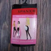 Spanx Tight-End-Tights Size G Black Shaping Patterned Heathered Contrast 2446
