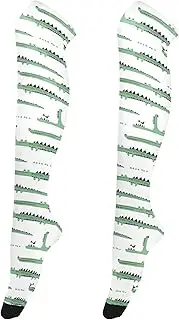 [Caihoyu] Over Knee Tights Socks for Women Lightweight Extra Long Tigh High Socks Above Knee High Socks for Parties Funny Crocodiles, Funny Crocodiles