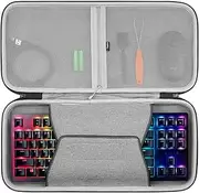 Geekria Tenkeyless TKL Keyboard Case, Hard Shell Travel Carrying Bag for 80%/87 Key Computer Mechanical Gaming Keyboard Compatible with Razer Huntsman V2 TKL, Razer BlackWidow TE Chroma v2 TKL