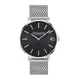 COACH | 經典大錶面C字LOGO米蘭帶手錶 - 白鋼黑 14602144