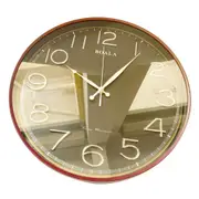 Minimalist Design Black and Coffee Round Analog Wall Clock 40 cm