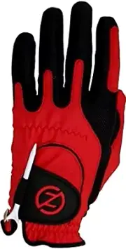 Color: Red - Zero Friction Golf Glove Junior Left One Size (ONE Glove) universal