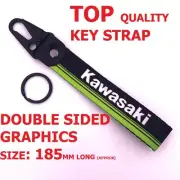TOP QUALITY KAWASAKI KEY STRAP LANYARD KEY RING KEYRING NINJA ZX ZR ZZR KLX KLR