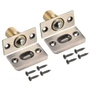 2Pcs Closet Door Ball Catch Latch Adjustable Top Door Spring Latch Bronze