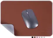 Leather Mouse Pad Rectangle Computer Laptop Home and Office 12x21 Non-slip Brown