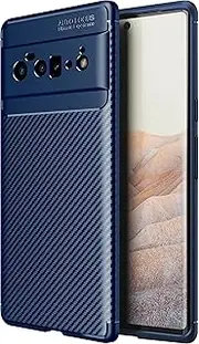 Google Pixel 6 Pro Case Carbon Design Model [ TPU ] - Fingerprint Prevention Function and Lightweight Soft case, Shock Resistance, Easy desorption, Stylish Design - Blue