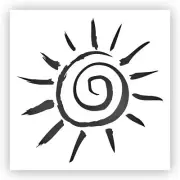Sun #2 Abstract Stencil - Choose a Size - Laser-Cut Reusable Plastic