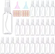 24 Pcs Spray Bottles 2Oz / 55Ml Clear Empty Mini Spray Bottles Refillable Contai
