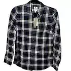 J. Crew/Thomas Mason Women’s Cotton Flannel Button Down Shirt | Size 0