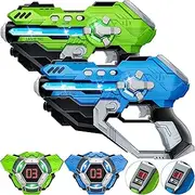 Laser Tag Guns Set of 2 Laser Tag with Digital LED Score Display Vests for Teens, Family and Adults Fun,Birthday Gift Toys for Kids Ages 6 7 8 9 10 11 12+Year Old Boy & Girls(New)