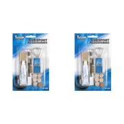 2x Formula Sports Cue Tipping Kit Chalk/Sandpaper/Clamp Accessory Set Standard