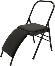 HONGXIAQRP Thickened Iyengar Yoga Chair, Multi-Purpose Metal Foldable Fitness Chair, Yoga with Lumbar Support and Stretching Assistant Chair.