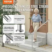47.3in 120cm Handrails for Outdoor Steps for Porch Deck Stainless Steel