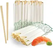 200 Pairs Wooden Chopsticks I Solid No Splinters Smooth Sturdy Chop sticks I