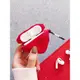 立體大紅愛心airpodspro耳機套適用蘋果AirPods3無線藍牙耳機保護套新三代女2/3代硅膠防摔殼pro第二代p2網紅