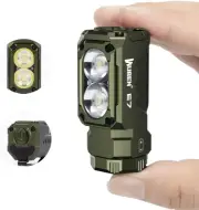 E7 1800 Lumen Army Green Rechargeable Mini Flashlight with Magnet - Super Bright
