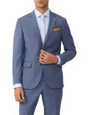 [Van Heusen] Tailored Heritage Weave Suit Jacket in Blue