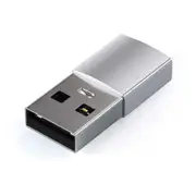Satechi Aluminium USB-A Male to USB-C Female Data Adapter/Converter Space Grey