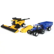 ERTL 1/64 New Holland CR8.90 SmartTrax Combine Set ERT13996