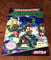 Teenage Mutant Ninja Turtles TMNT NES box art retro 24" poster print nintendo
