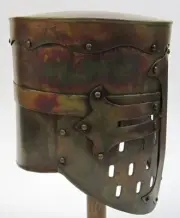 ARMOR KNIGHT CRUSADER TEMPLAR HELMET ANTIQUE FINISH ~ MEDIEVAL COSTUME ~HELMET