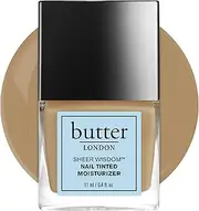 Butter London Sheer Wisdom Nail Tinted Moisturizer - Revitalize Dry, Brittle Tips with Tea Tree Oil - Prevents Peeling and Adds Strength - Conditioning Polish with Vitamin E - Medium - 11 ml