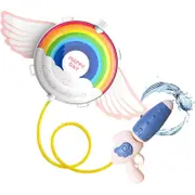 Catzon Water Gun Backpack Cartoon Angel with Large Capacity Tank for Outdoors Pool Bath Toys-Rainbow