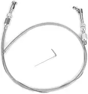 Throttle Cable,24in Car Throttle Cable, Chock Throttle Cable,Braided Stainless Steel Throttle Cable Automotive Universal Accelerator Replacement