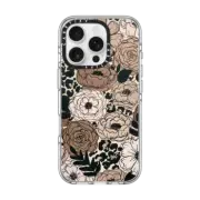 iPhone 16 Pro Clear Case MagSafe Compatible Cheetah Florals by KT's Canvases