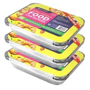 30pc Topchef Home Kitchen Extra Large Aluminium Foil Container With Lid