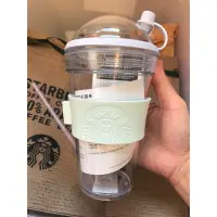 在飛比找蝦皮購物優惠-韓國starbucks星巴克粉綠色透明隨行杯473ml 咖啡