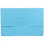 J.Burrows Recycled Foolscap Document Wallet 220gsm Aqua