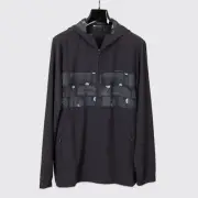 Travis Mathew Size M Tech Hoodie Black Camo Stripe w/ Zip Pockets