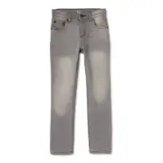 new Wonder Nation stretch adjustable waist Boys Slim Knit Denim Jeans, Size 14