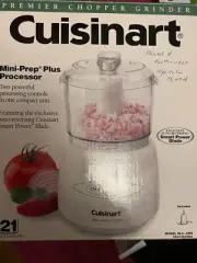 New Cuisinart DLC-2WS Mini-Prep Plus Food Processor 21 Ounce Bowl, White