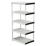 5-Tier Plastic Garage Storage Shelf (36 in. W x 72 in. H x 24 in. D)