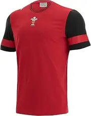 [Macron] Men's Welsh Rugby 2021/22 Red Leisure T-Shirt Welsh Rugby 2021/22 red Leisure t-Shirt