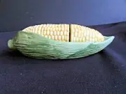 Sakura Hand Painted Long Ear of Corn Salt & Pepper Shakers Farmstand Veg NEW BOX