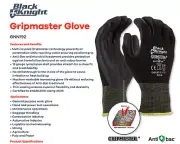 Maxisafe Black Knight Gripmaster® Latex Coated Palm Anti-Bacterial Anti-Odour