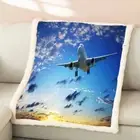 Sky Is Blue And Clouds Are White 3D Warm Plush Fleece Blanket Picnic Sofa Couch