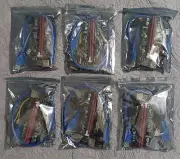 (6) New VER009S PCI-E Riser Card PCIe 1x to 16x USB 3.0 Data Cable GPU Mining