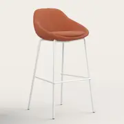 Recess Cafe Stool (2 Set) | Bar Height Seating | Office Stool, Earth Orange