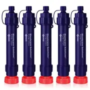 Membrane Solutions Water Filter Straw WS02, Detachable 4-Stage 0.1-Micron Portab