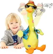 Talking Duck Toy,Duck Stuffed Animated Birthday Plush Can Repeats What You Say and Singing 120 English Songs